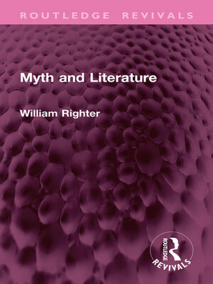 cover image of Myth and Literature